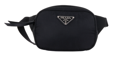 Logo Plaque Belt Bag, &pound;450, Handbags, Black, Nylon, Front view